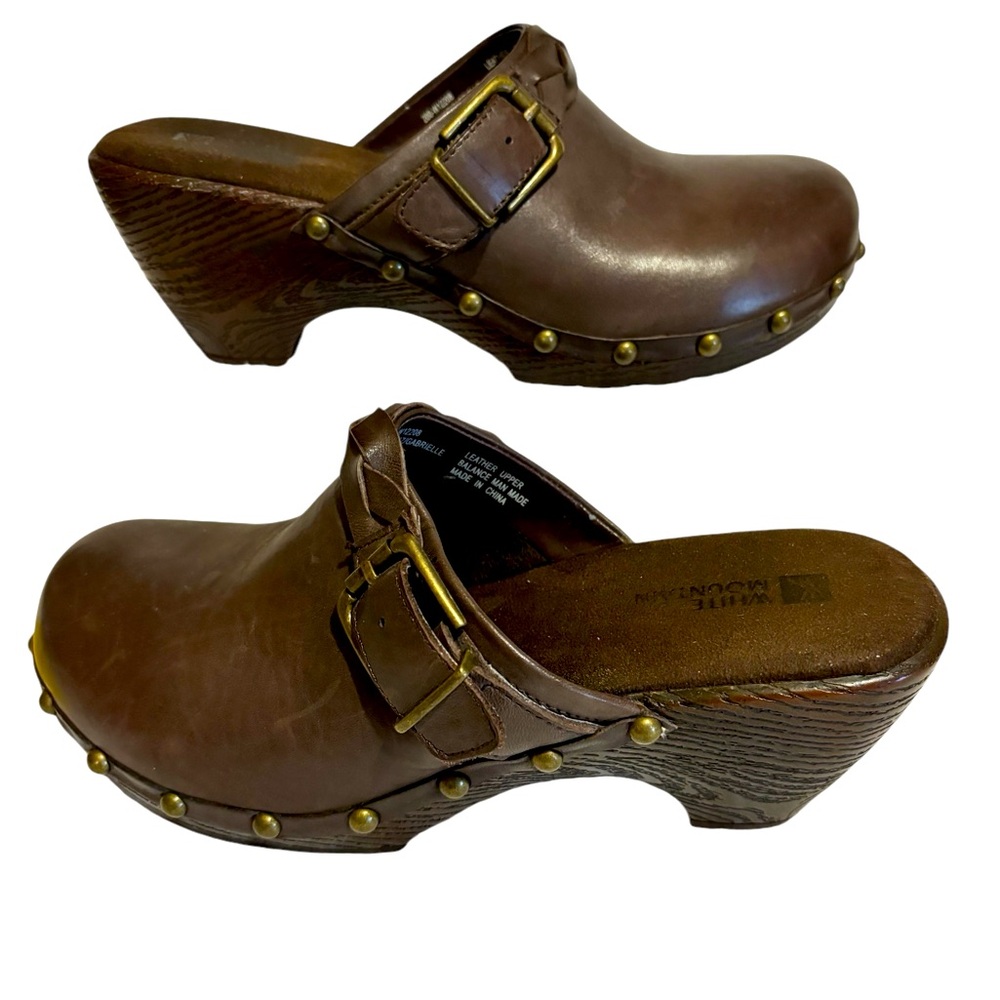 WHITE MOUNTAIN STUDDED CLOGS/MULES 7M